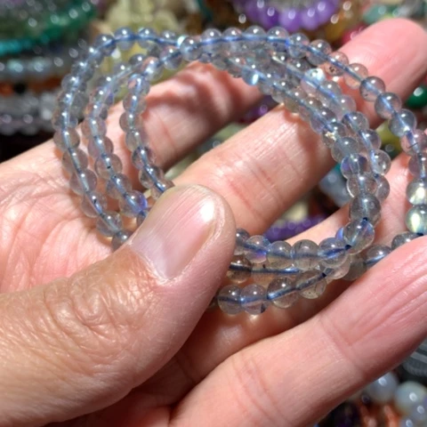 月光石手链未镶嵌5mm手串