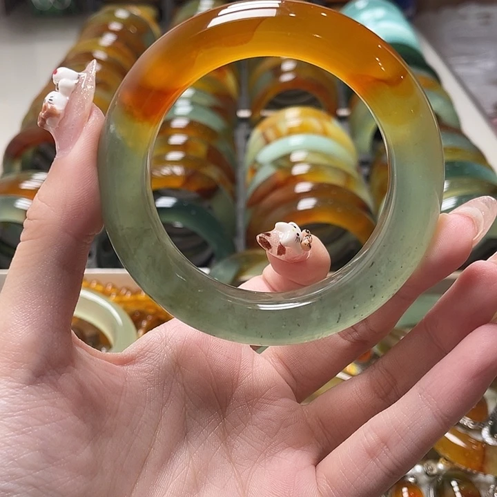 ****未镶嵌蛇纹石玉手镯