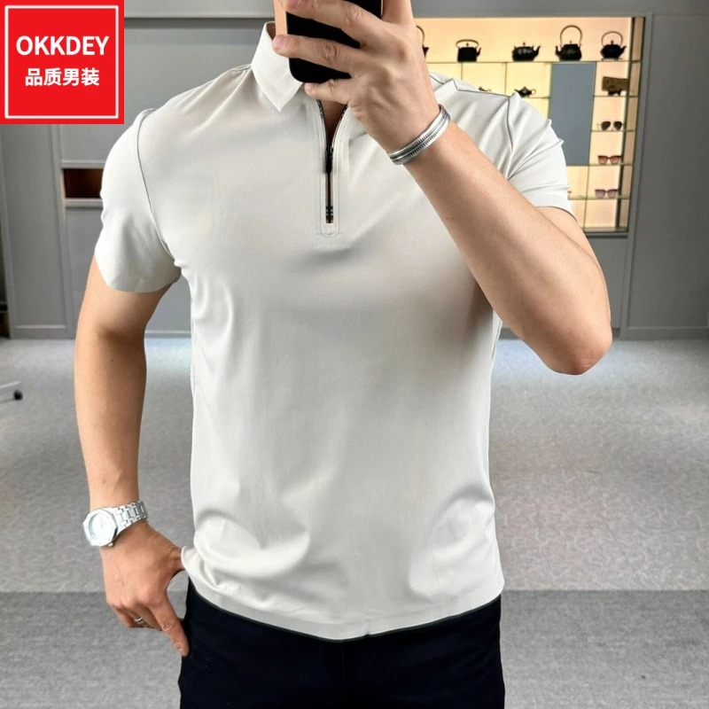 夏季新款男士高品质短袖polo衫轻奢男装商务休闲半袖时尚翻领上衣