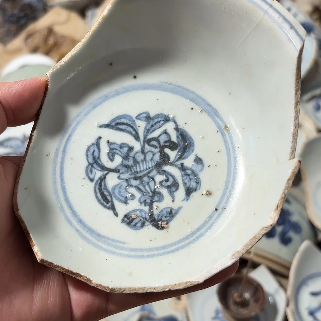 瓷片青花瓷片标本，顺丰包邮