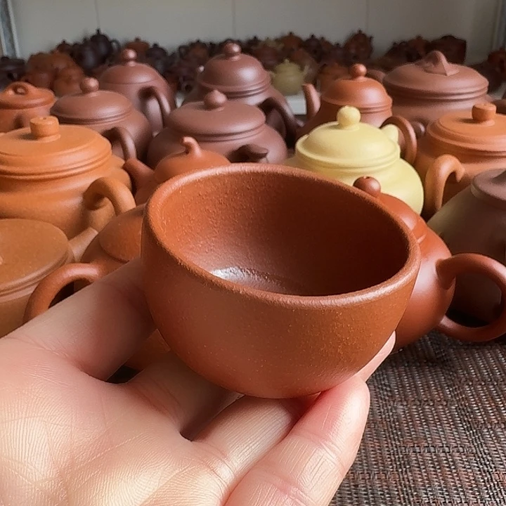 茶壶紫砂将坡杯子两个50cc
