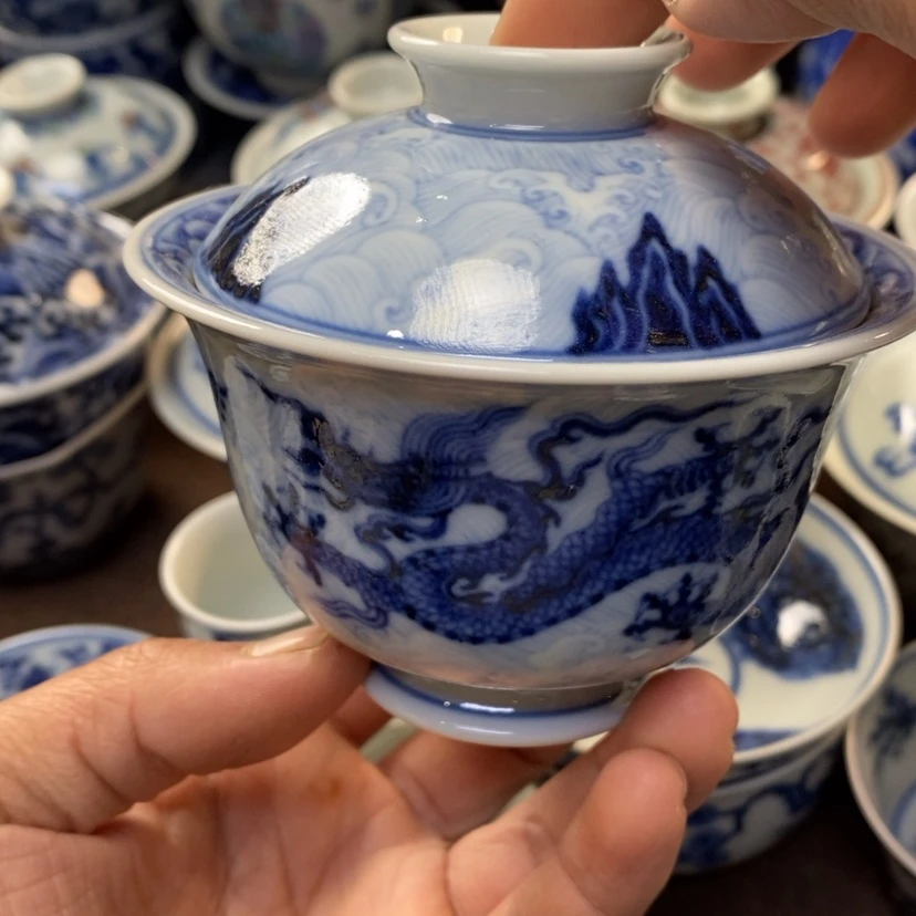 【闪购商品】景德镇青花瓷盖碗