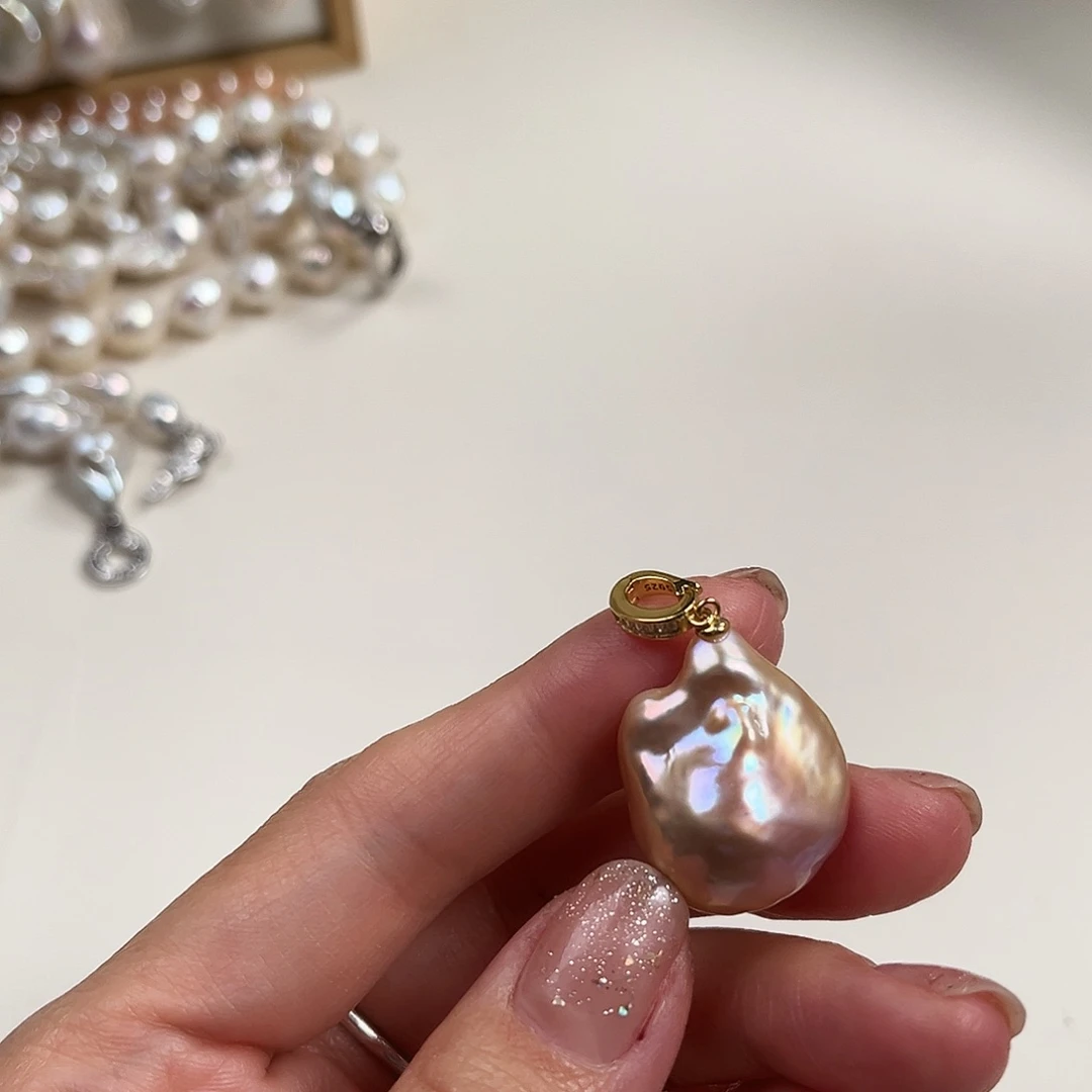 颈饰淡水珍珠银S925镶嵌