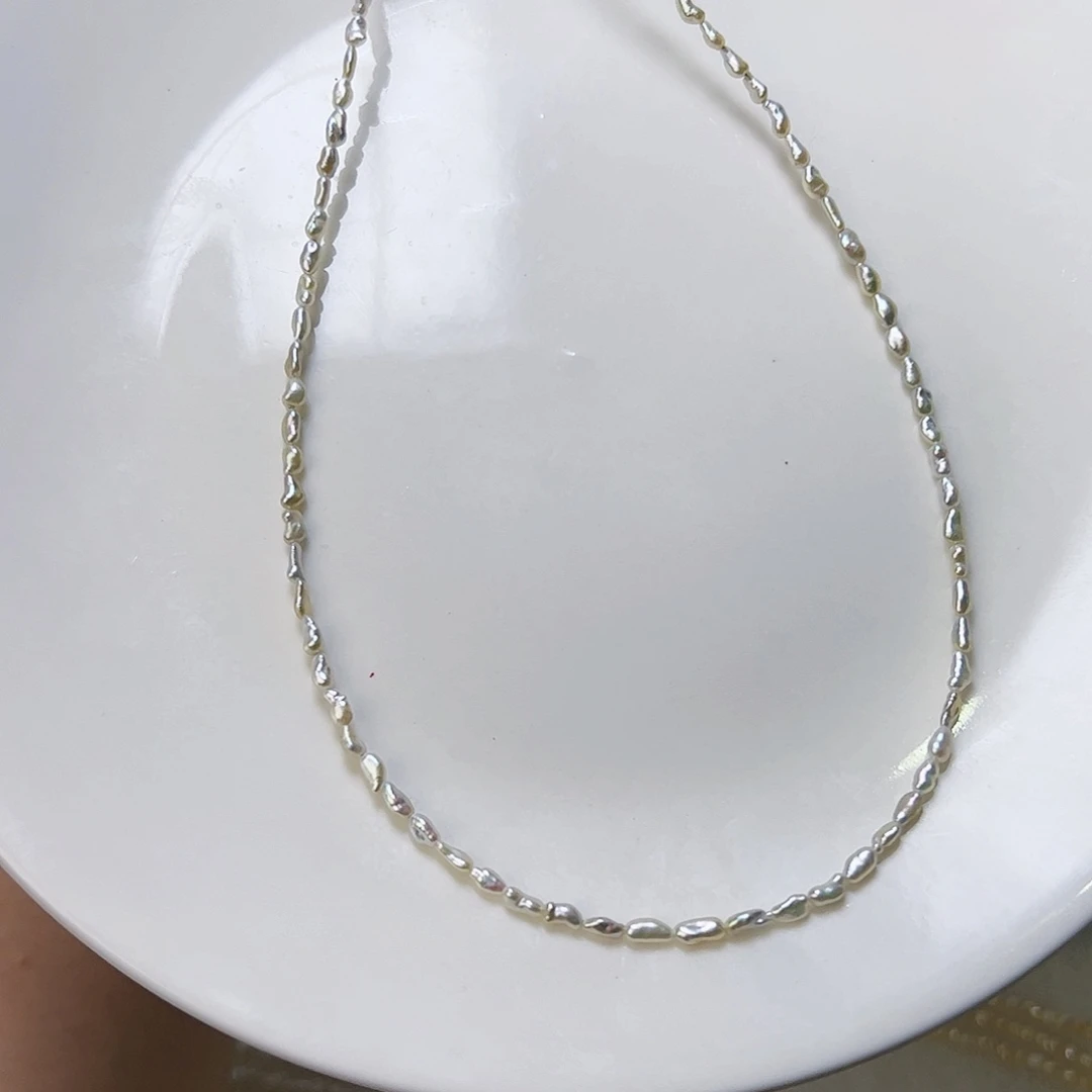 海水珍珠银S925镶嵌颈饰清*