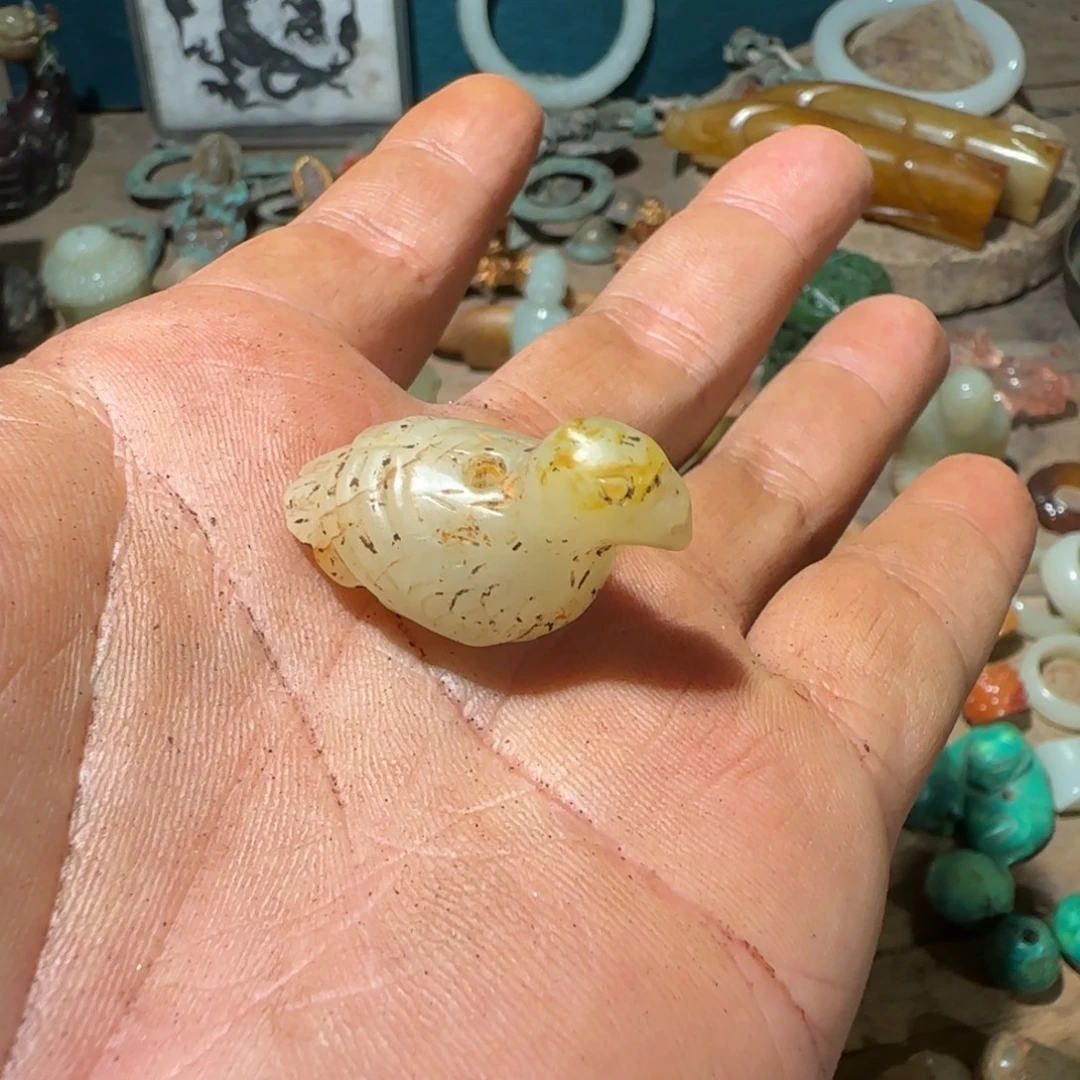 心***心颈饰未镶嵌和田玉（糖玉）