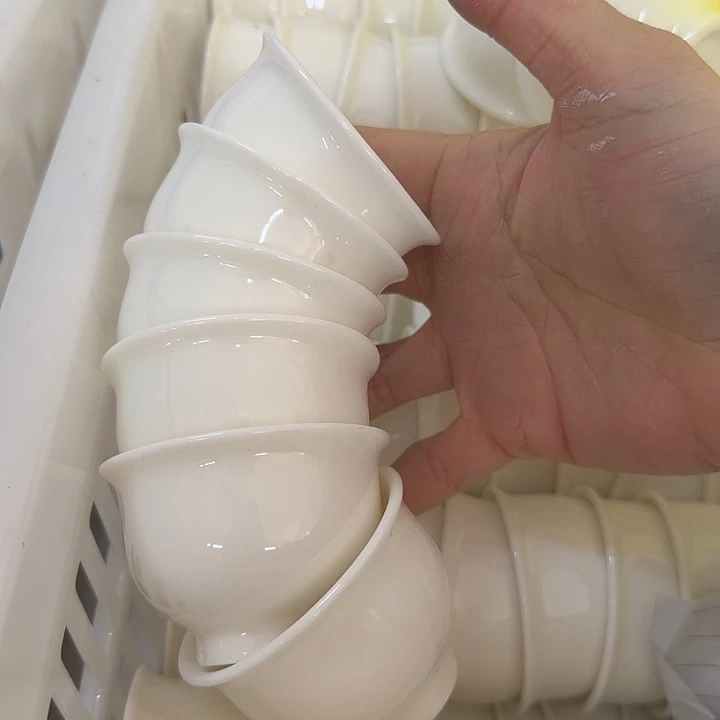 高端羊脂玉茶杯六个一组