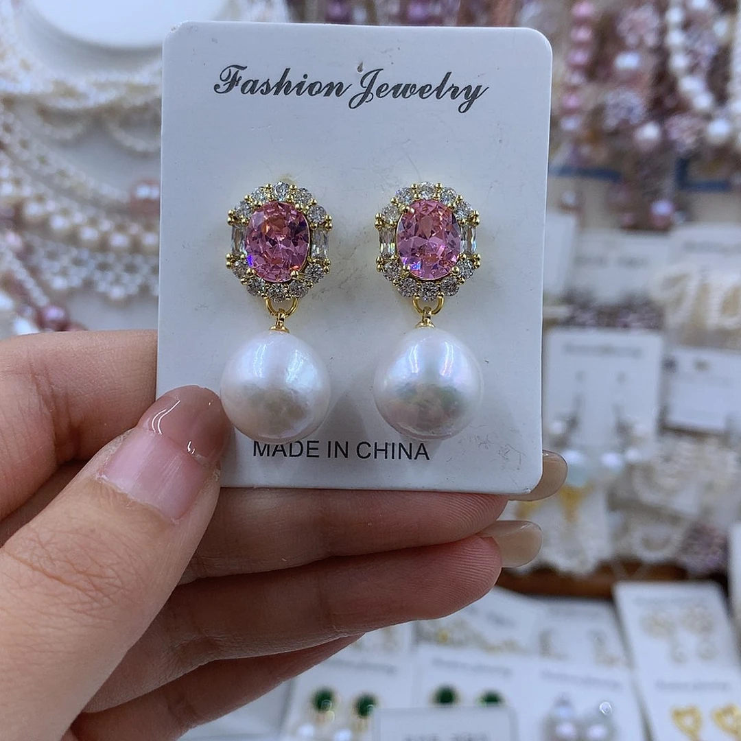 项链银S925镶嵌淡水珍珠