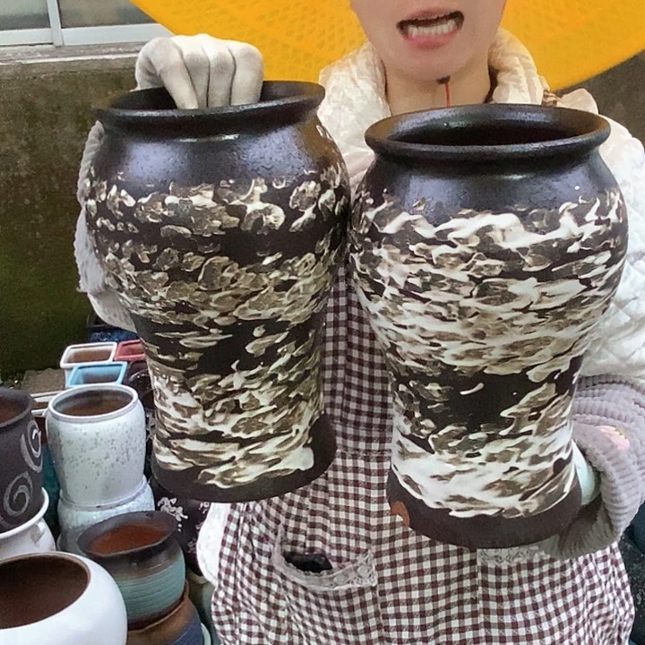 红泥花盆正品口15高27