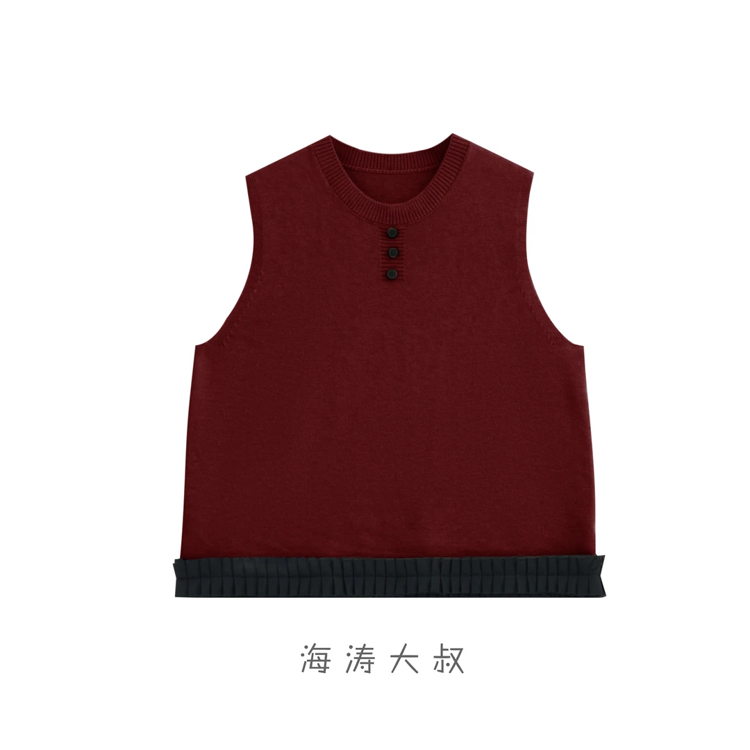 【海涛大叔】复古针织坎肩马甲MJA756