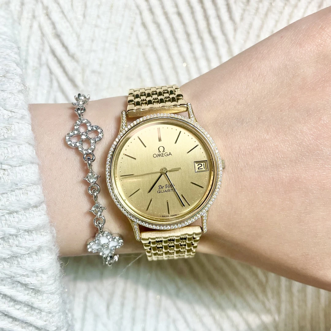 95新 Omega/欧米茄 蝶飞/石英/OM946