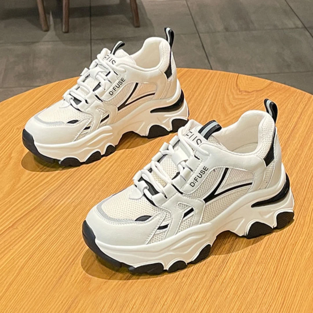 玛古芭厚底老爹鞋女款增高户外复古休闲鞋春夏新款网面透气运动鞋