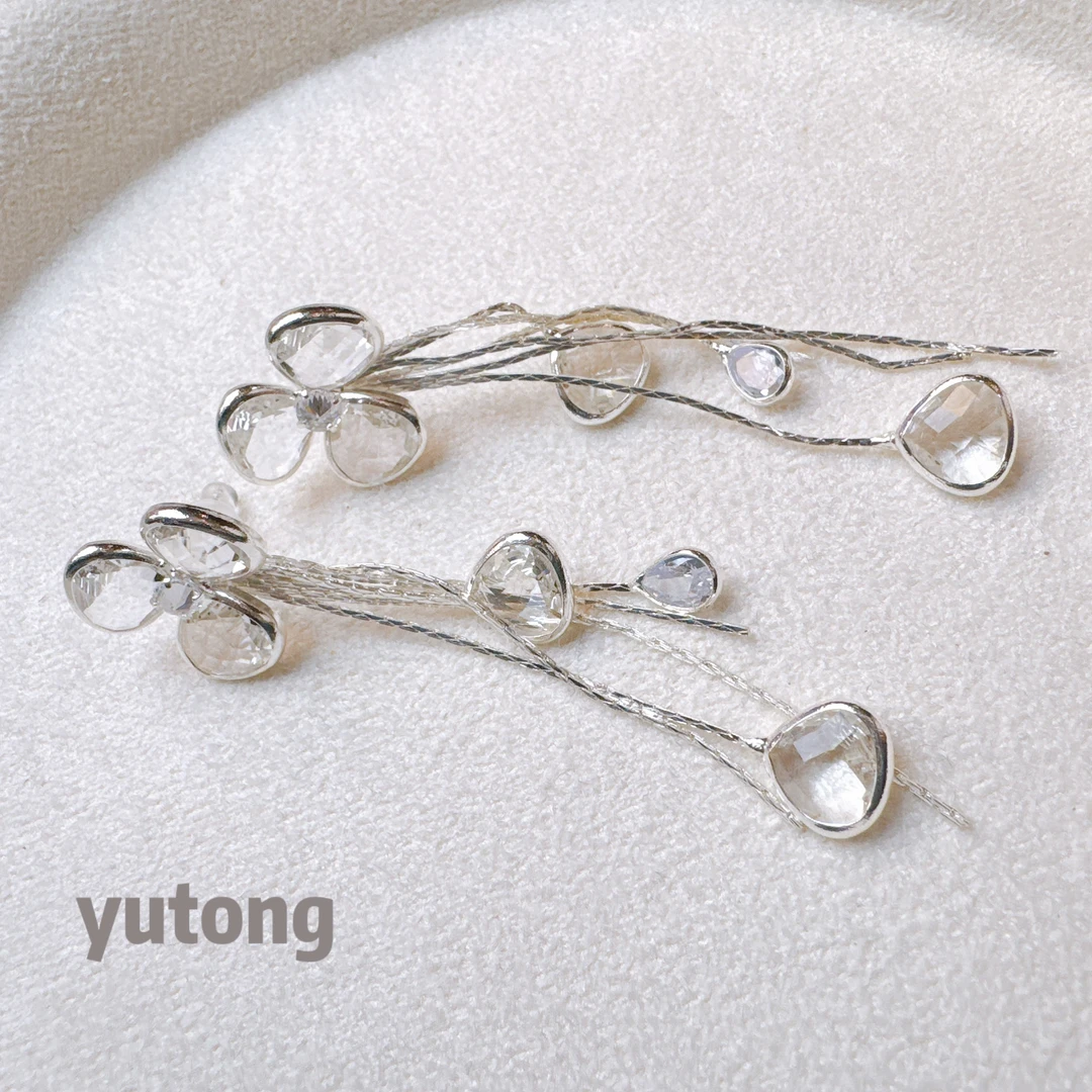 铜合金仿水晶耳饰 【雨桐轻奢饰品】设计款耳环YT02290