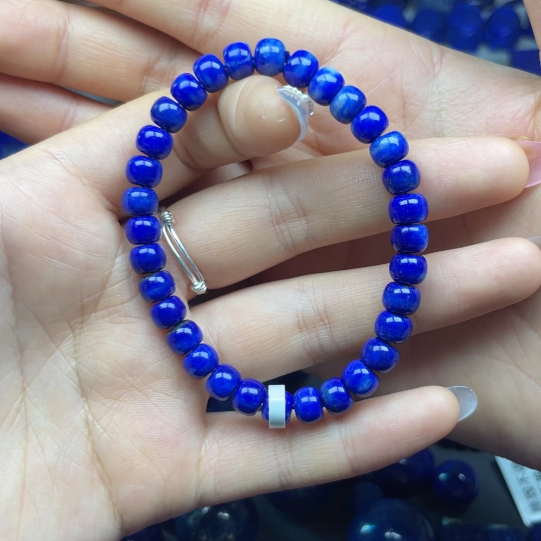 青金石未镶嵌老型手串7+