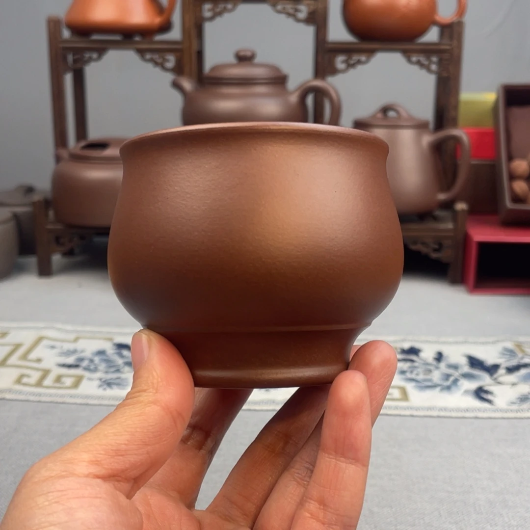 茶杯紫砂底槽清原矿杯