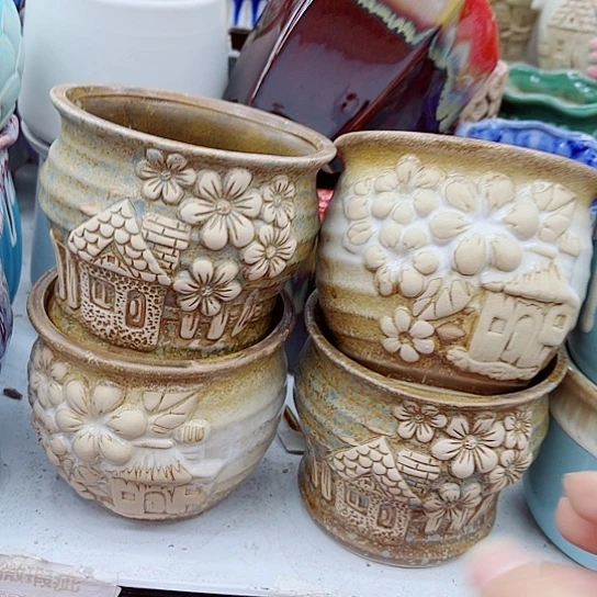 多肉绿植陶瓷花盆9.9包邮