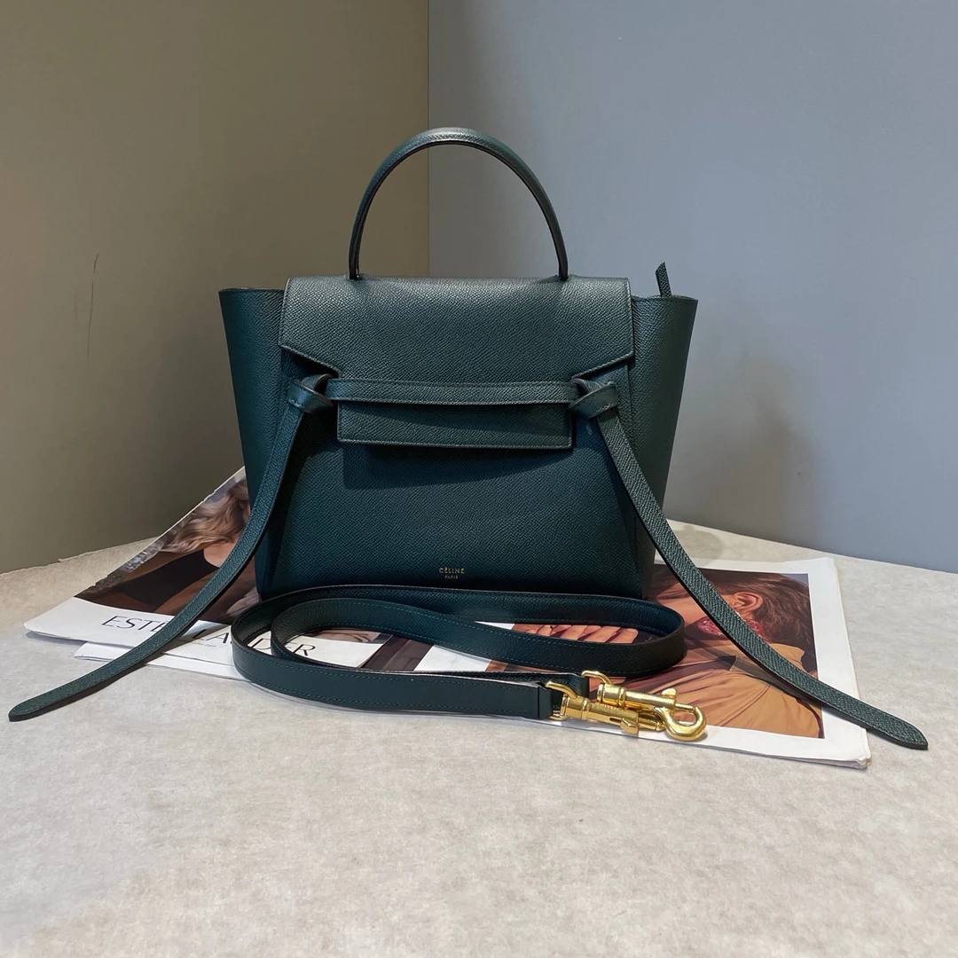 95新 Celine/思琳 Belt Nano深蓝色鲶鱼包