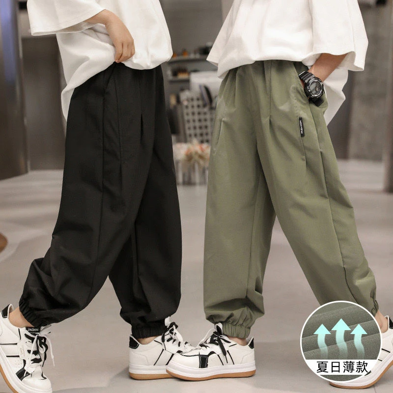 男童裤子夏季薄款防蚊裤宽松2025中大童休闲韩版长裤洋气儿童夏款