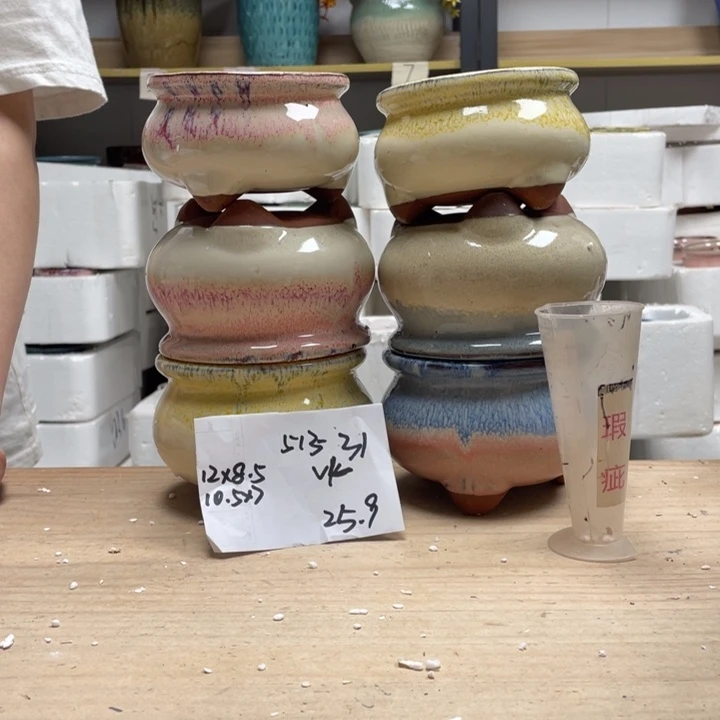 紫砂花盆多肉陶土花盆微瑕31