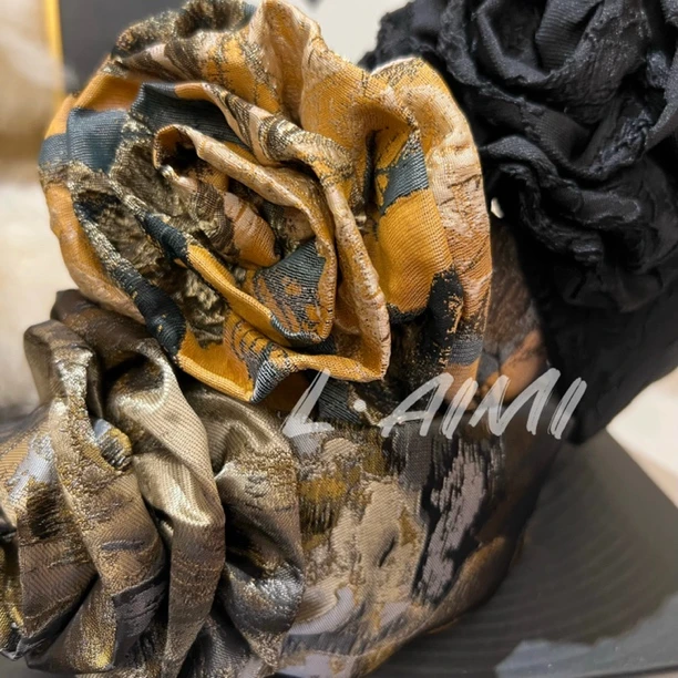 【L•AiMi】【絮语】法式复古立体花朵宽版发箍头饰洗脸发带