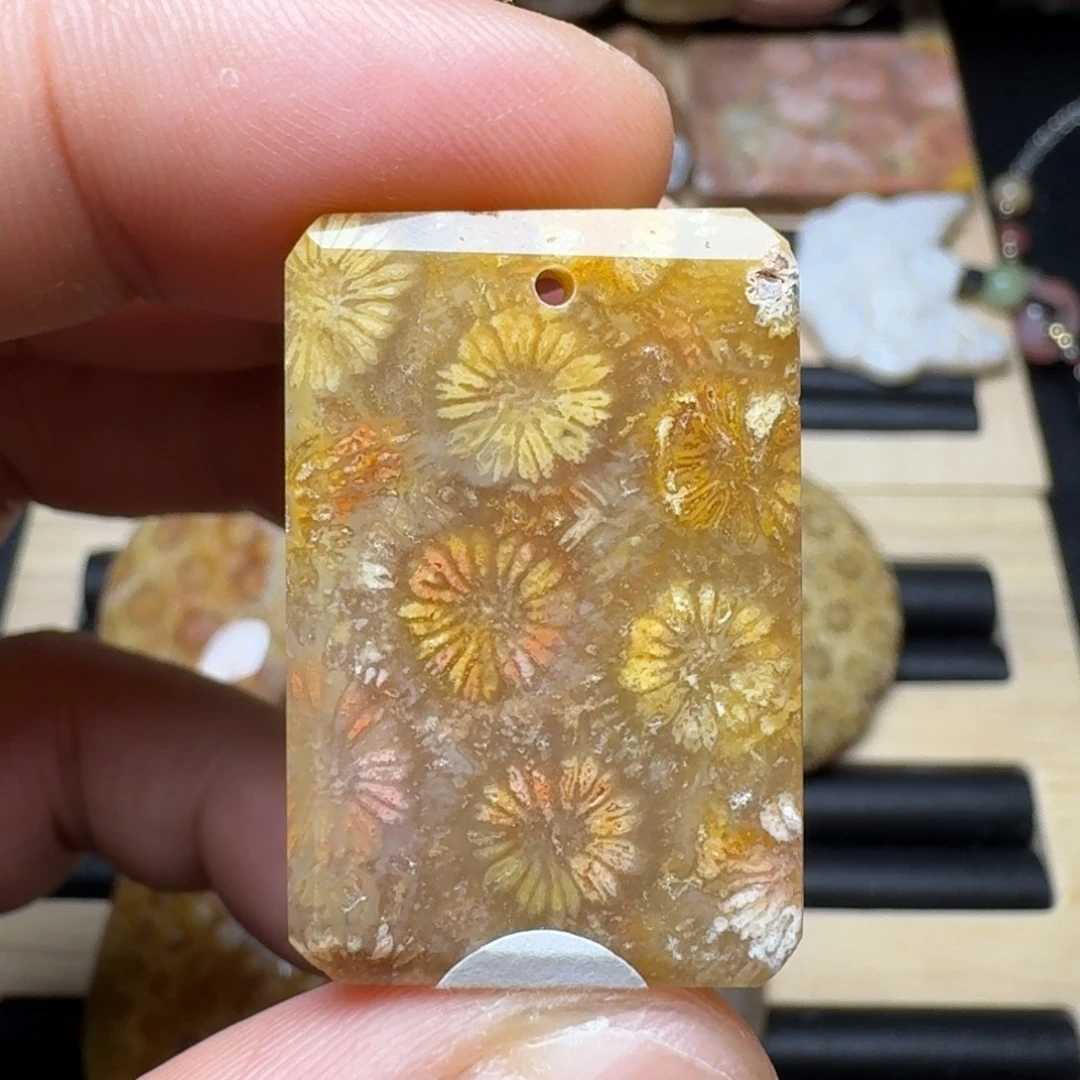 未镶嵌纯天然色有机玉石保真色硅化玉