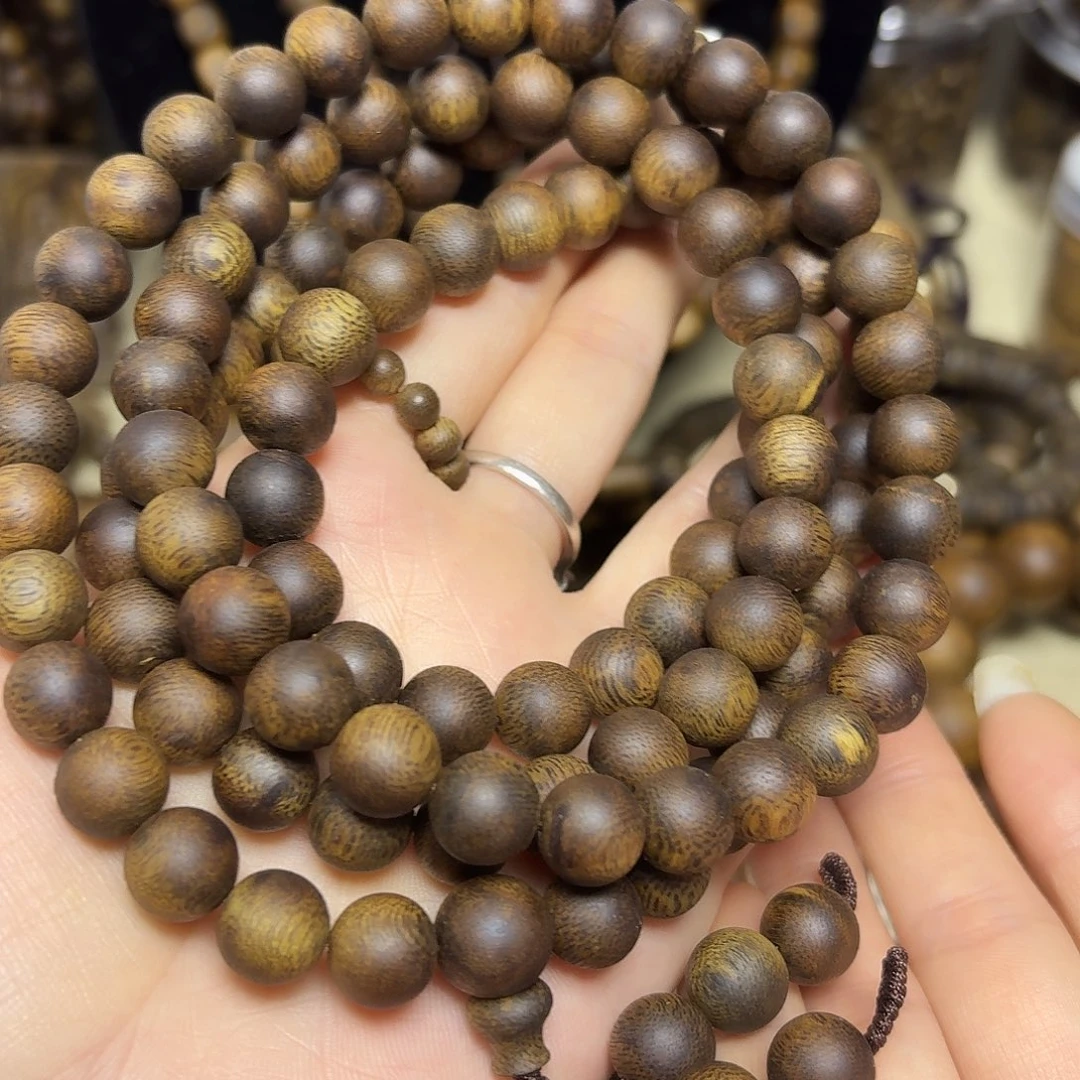 沉香手串一代苗透顶绿卡1.0-54克多样性发货一条