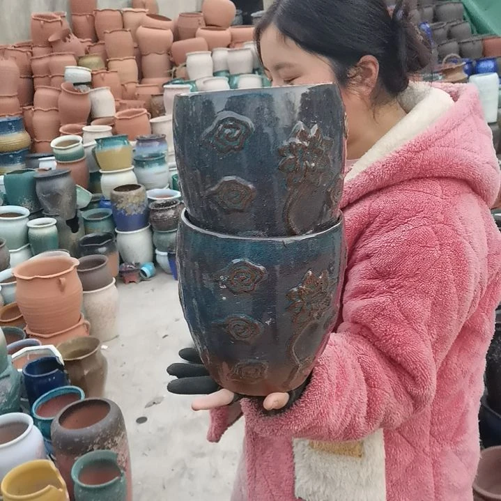 红陶口17高20瑕疵两个