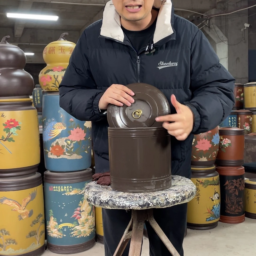 宜兴原矿紫砂茶叶罐