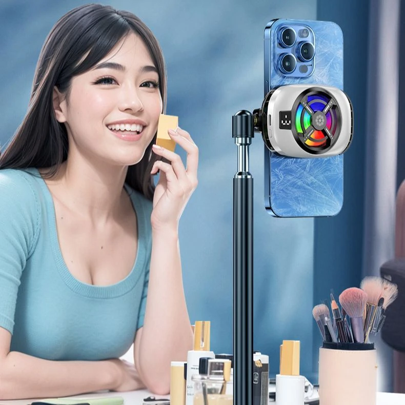 结冰手机散热器半导体制冷直播专用超静音支架背夹降温神器2025款