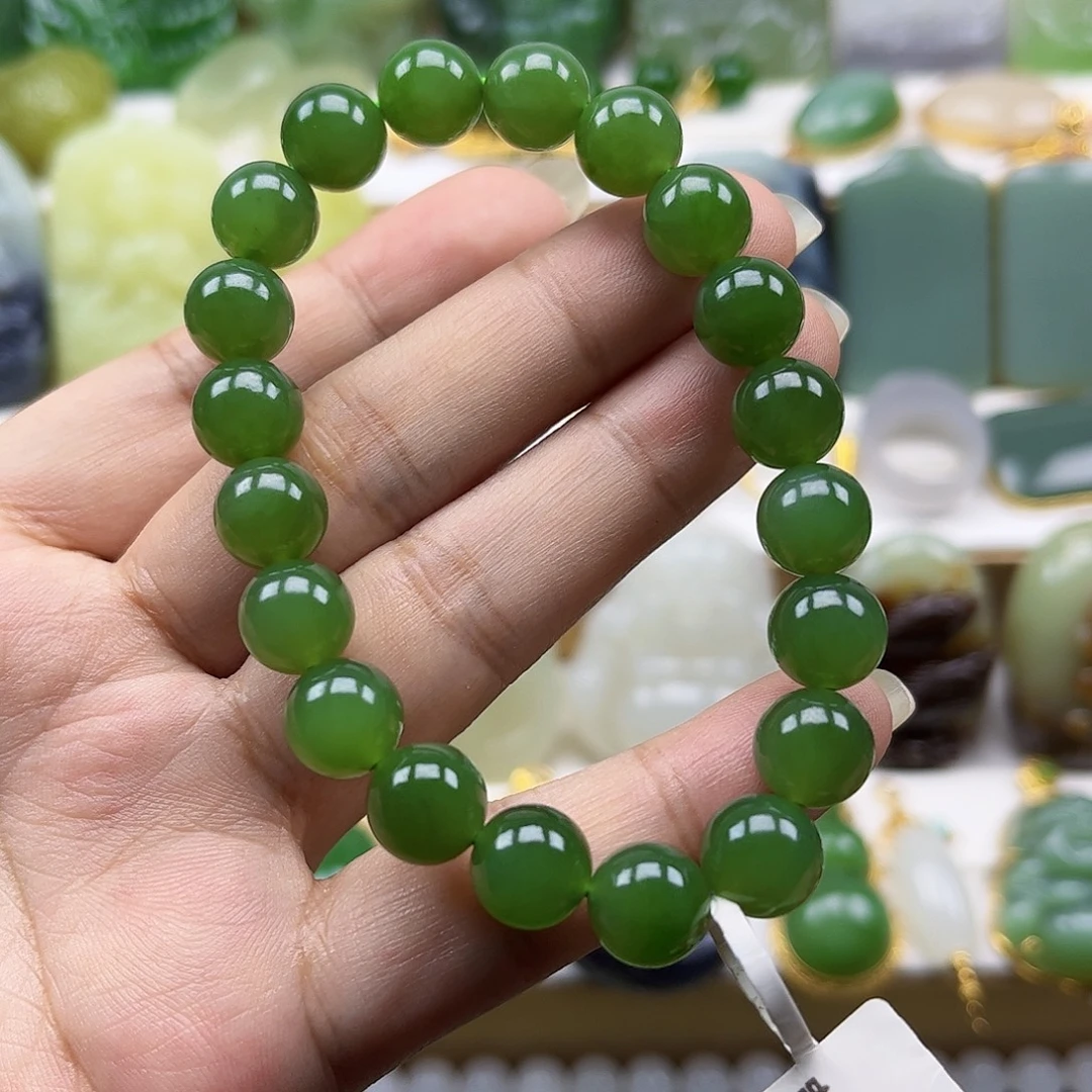 和田玉未镶嵌手串卡10