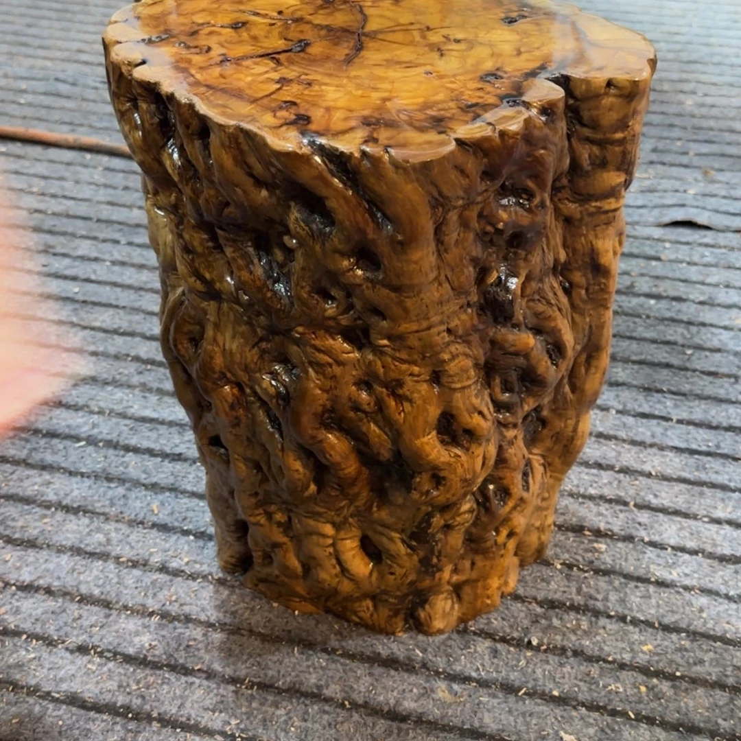 双***宝龙纹鸡心枣木手工艺品