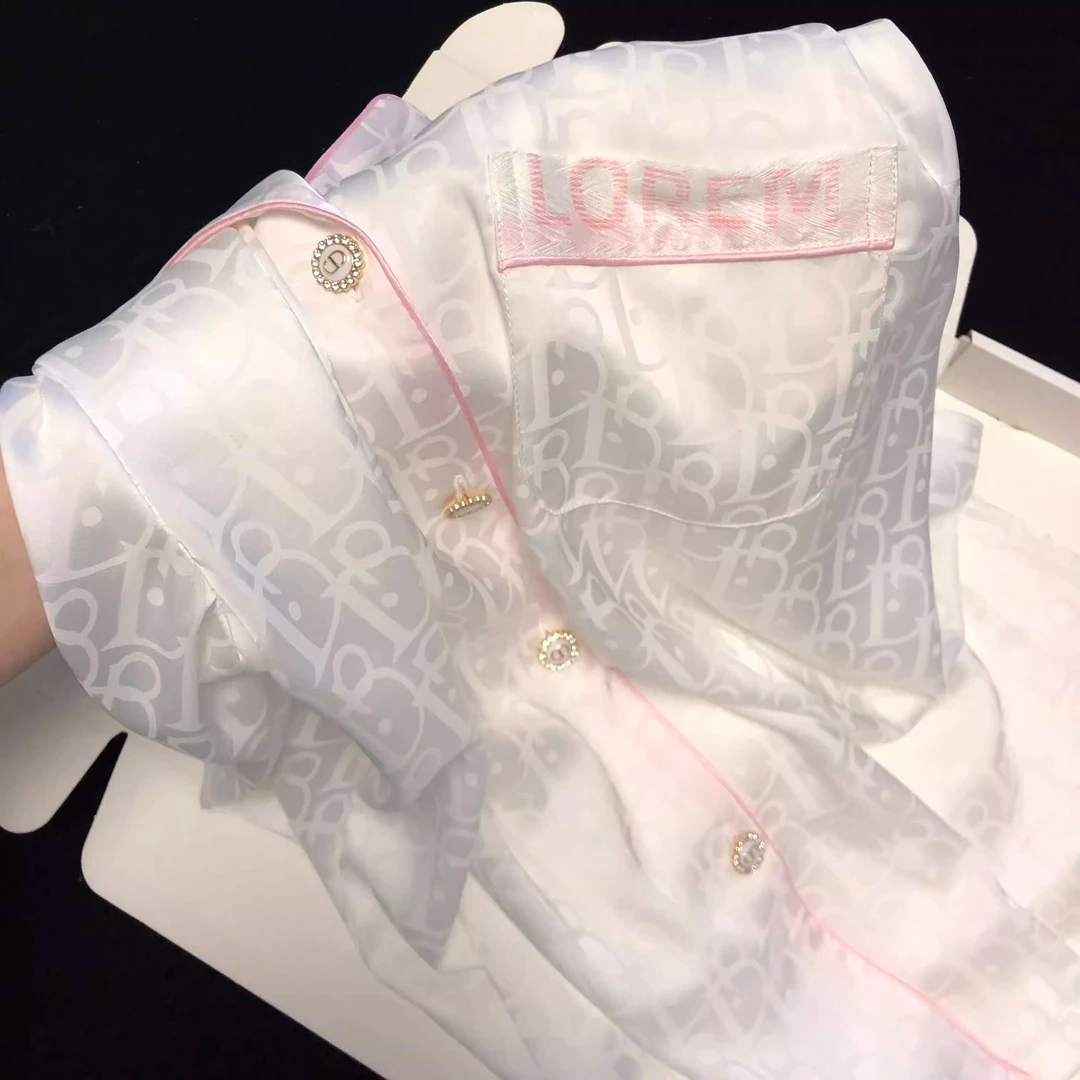 撞色拼接高级感字母印花冰丝睡衣女款爆款2025新款家居服套装外穿