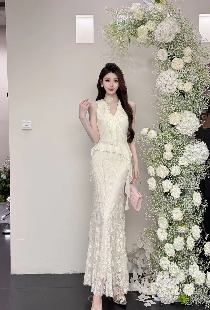 【精选优品】新款气质镂空轻熟风法式修身复古时尚套装25699+25232