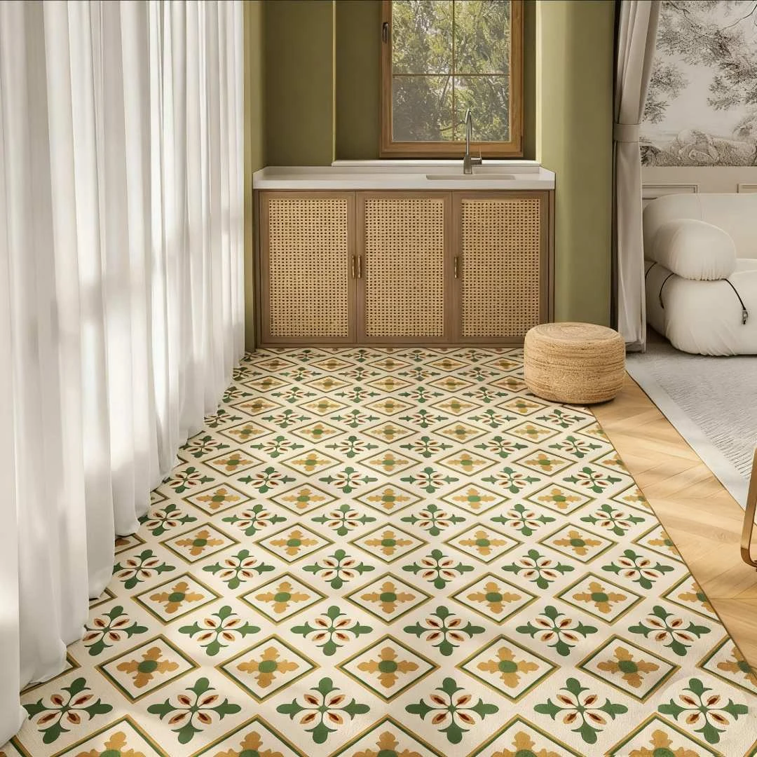 215【100*200】硅藻泥客厅地毯入户玄关垫高级感家用卧室床边地毯