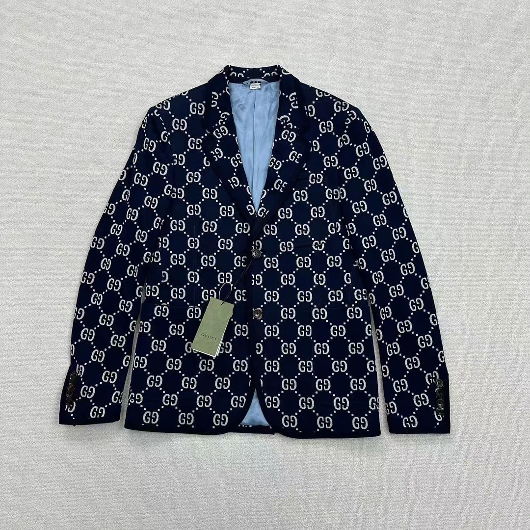 未使用 GUCCI/古驰 老花满印休闲西服外套/52码/WL1361