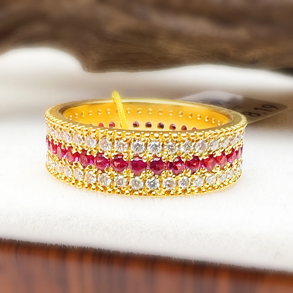 【满天星-戒指】足金999【镶嵌款】【黄金首饰】