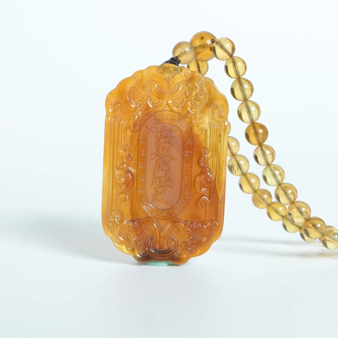 DY-M2412  缅甸金棕太岁牌 22.55g