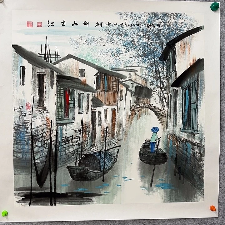 国画茗*花鸟的翅膀是一个巨大的蝴蝶