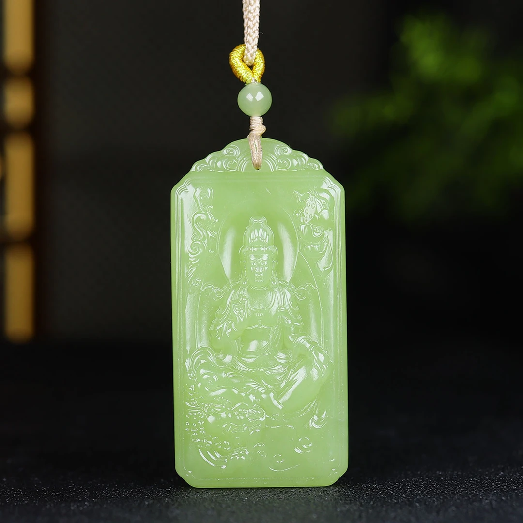 102161和田玉黄玉文殊