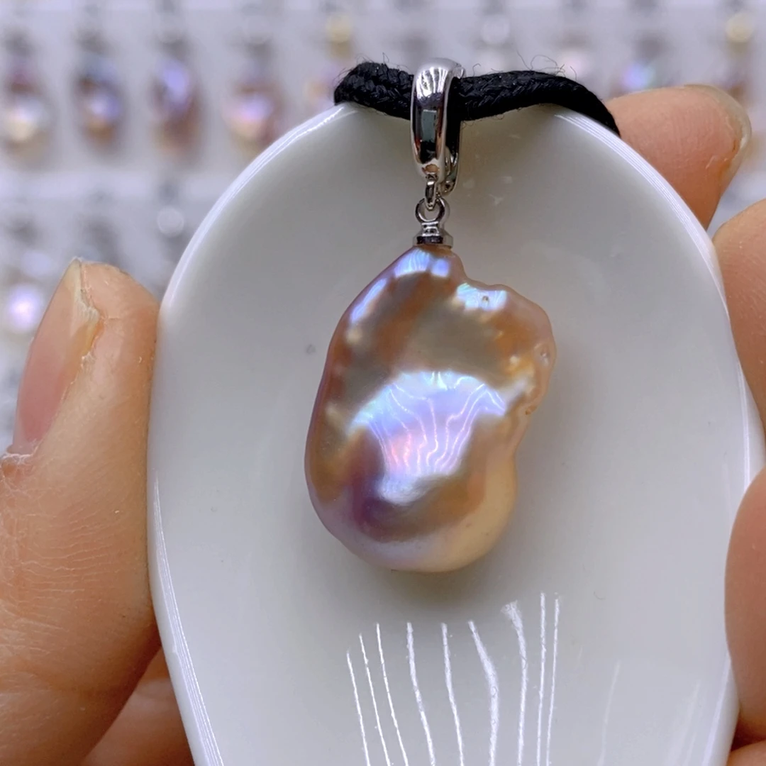 淡水珍珠颈饰银S925镶嵌