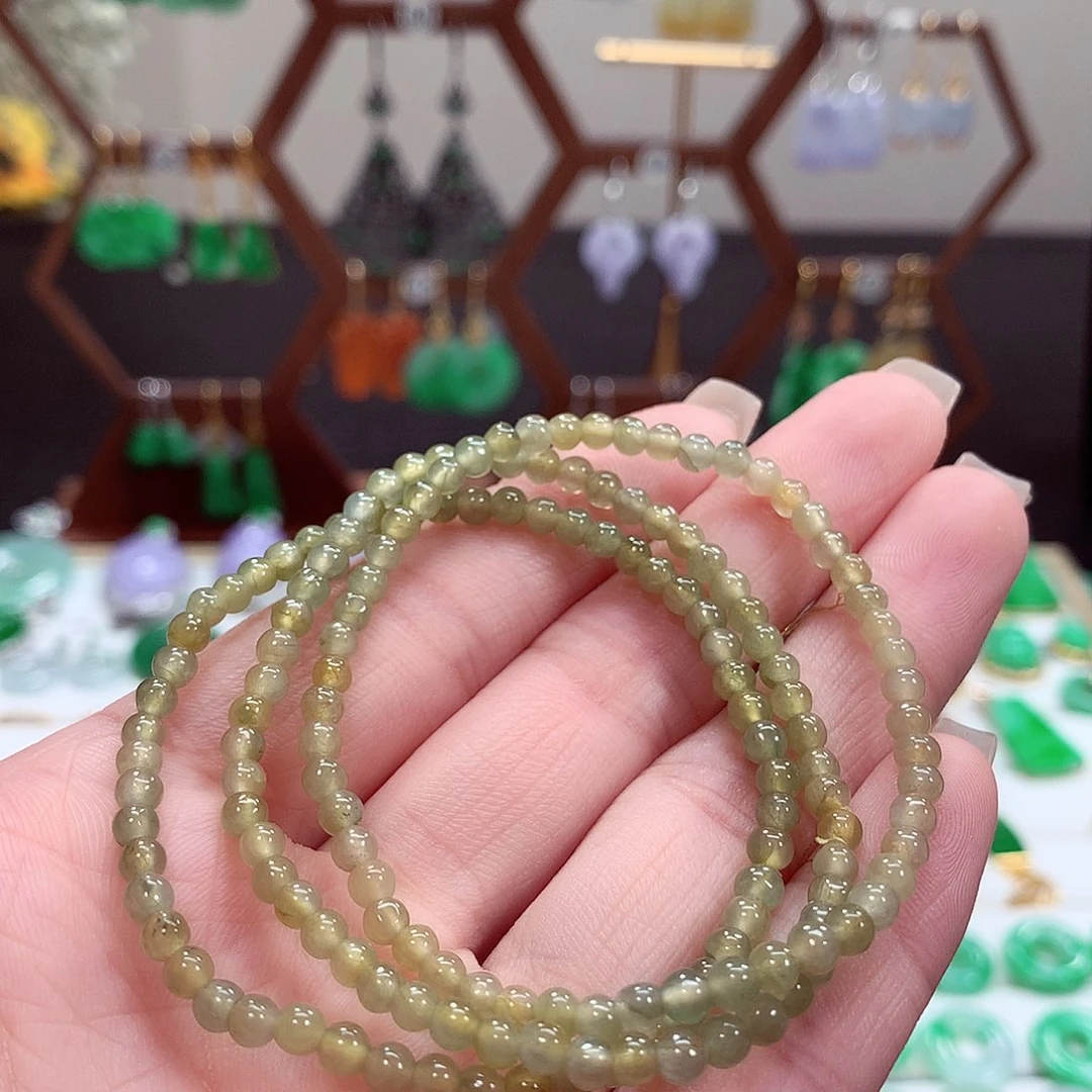 翡翠手串未镶嵌天然翡翠