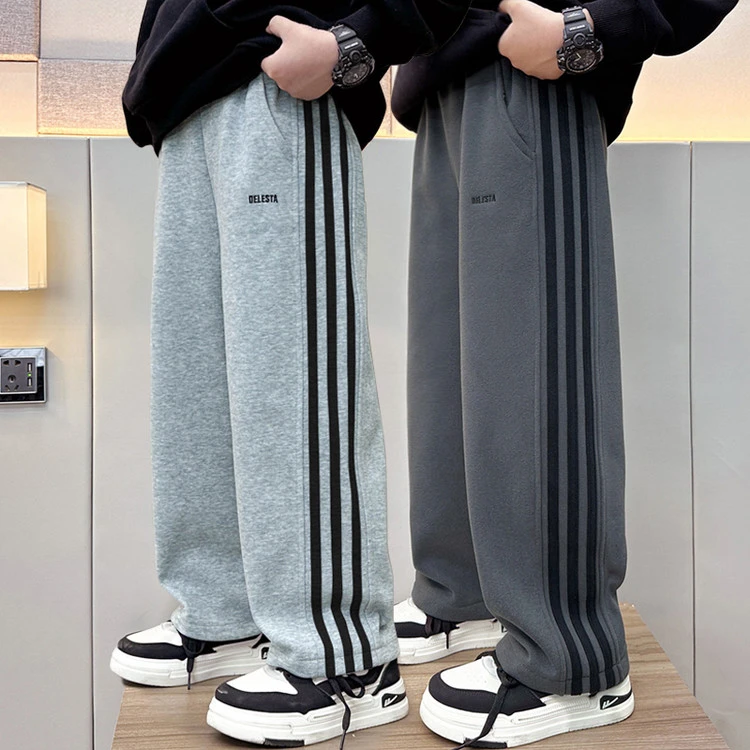 男童直筒裤子春季洋气2025中大童长裤宽松儿童休闲卫裤春秋百搭潮