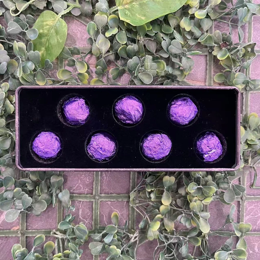 雨腾古茶 无字T书版“最NB XN ”紫色大W子7颗/盒 (12月20）