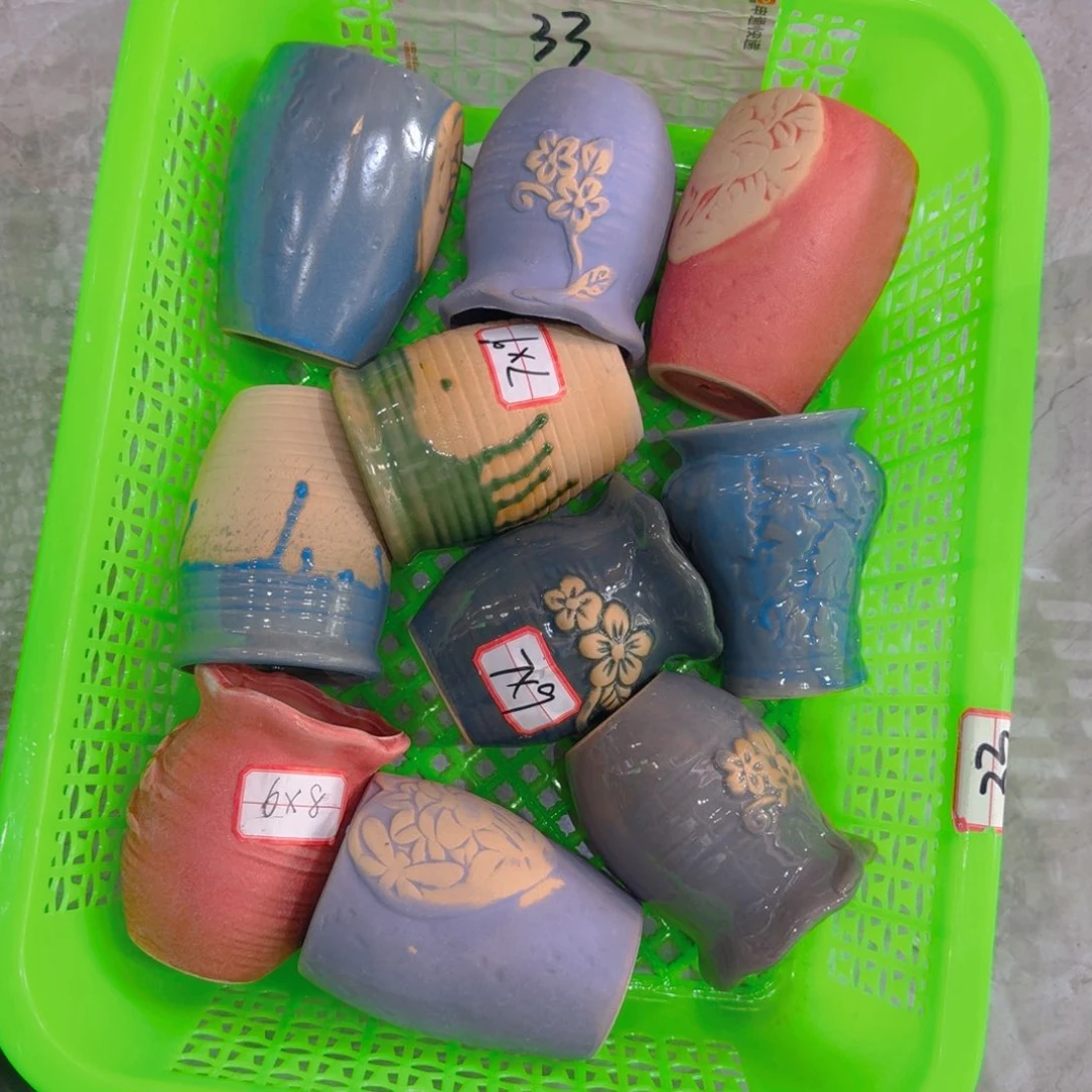 紫砂花盆粗陶精雕