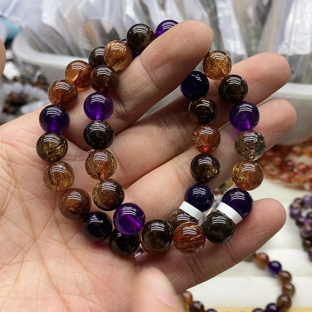 水晶手链未镶嵌多样性发货发一条