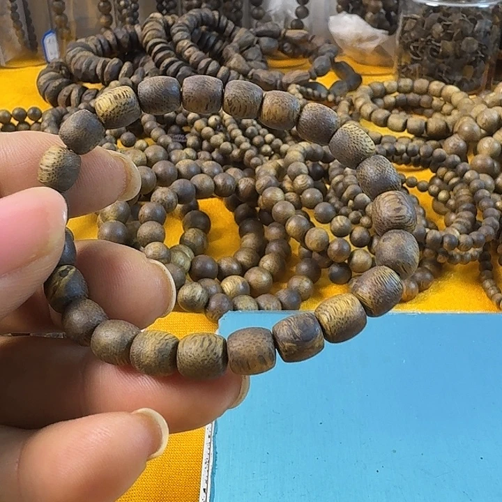 沉香枕沉香奇楠沉香金沙叶老料子卡7鼓珠