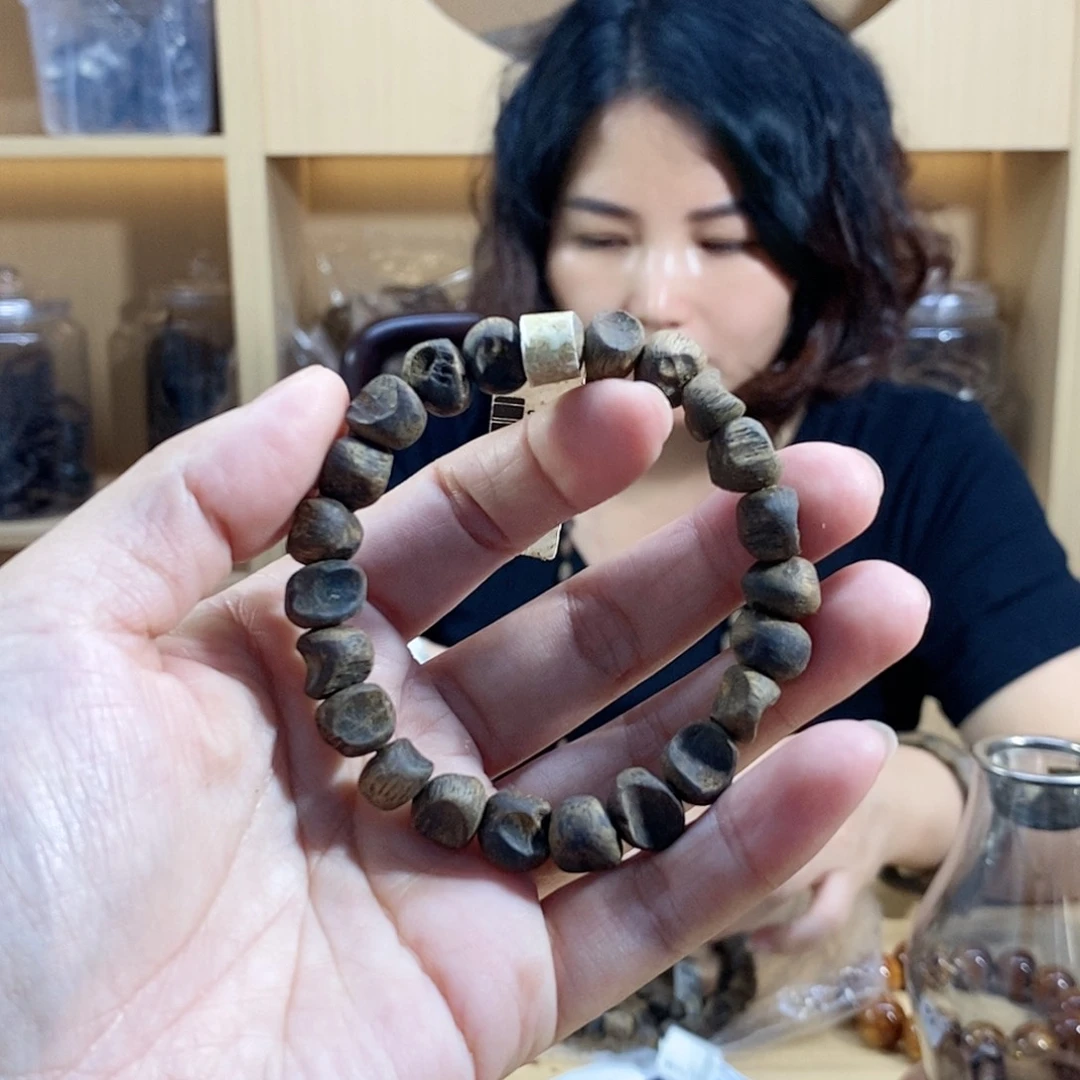 手串沉香棋楠虫漏沉水树丁单棋1/9克+多样性发一