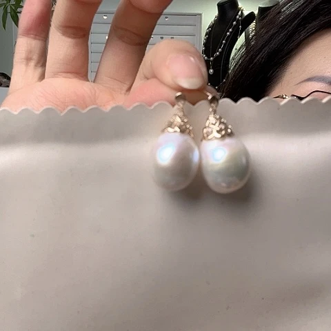未镶嵌淡水珍珠耳饰梦*