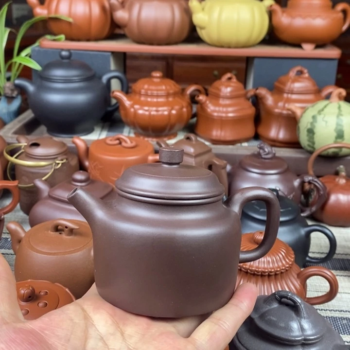 茶壶紫砂高德钟220cc原矿老紫泥特价