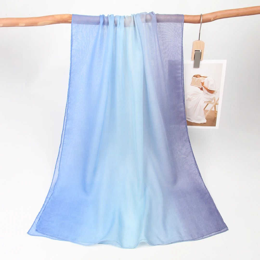 深蓝浅蓝色丝巾FRP113601