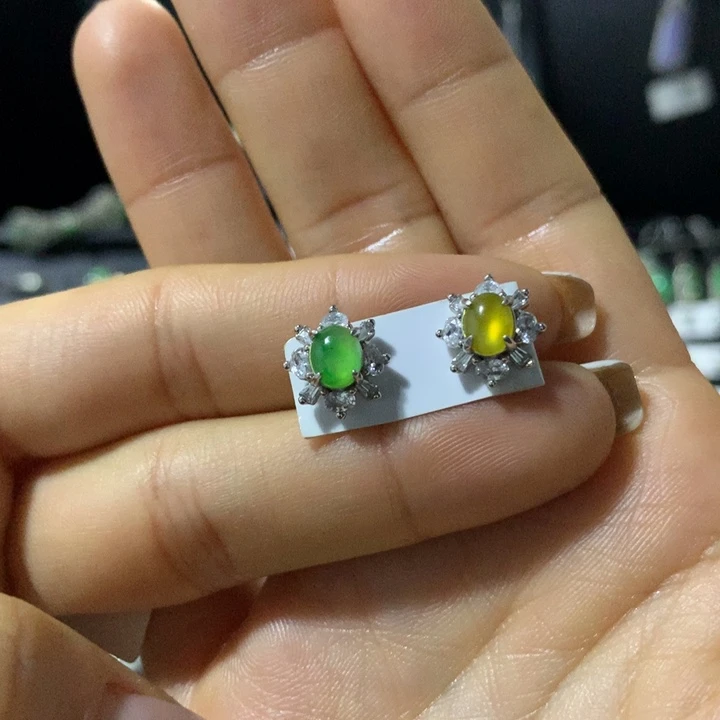 翡翠银S925镶嵌戒指